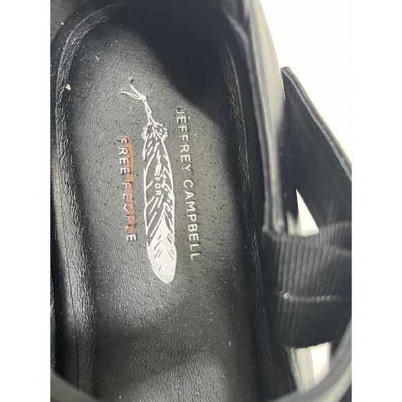 Free People x Jeffrey Campbell Black Mary Jane Platform Shoes Sz 8.5 Ichika New - Picture 6 of 15